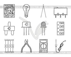 Набор иконок для пайки - векторный клипарт