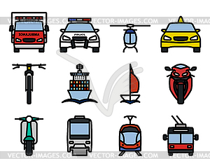 Transport Icon Set - vector image