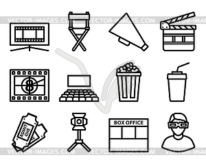 Cinema Icon Set - vector clip art