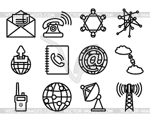 Net Icon Set - vector clipart