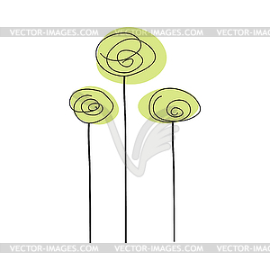 Doodle Sketch Flower - vector clipart