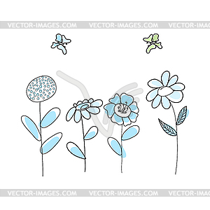 Doodle Sketch Flower - vector image