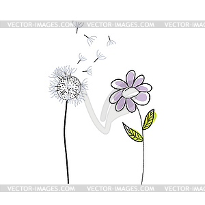 Doodle Sketch Flower - vector EPS clipart