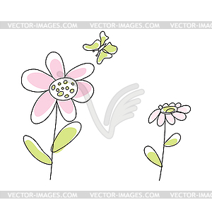 Doodle Sketch Flower - vector image