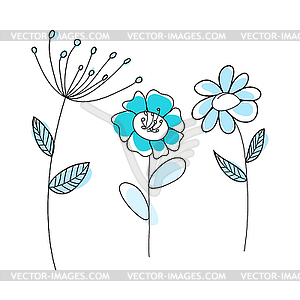 Doodle Sketch Flower - vector image