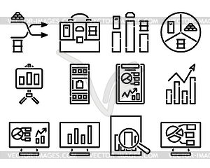 Analytics Icon Set - vector clipart