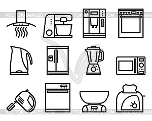 Kitchen Icon Set - royalty-free vector clipart