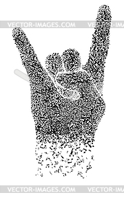 Musical Rock Gesture - vector clipart