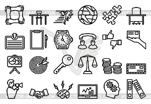 Business Icon Set - vector image