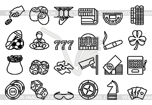 Gambling Icon Set - vector clip art