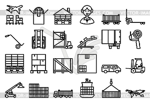 Logistics Icon Set - vector image