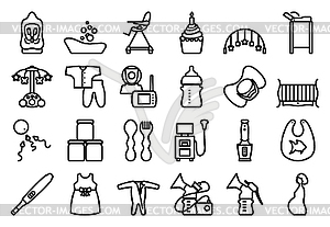 Motherhood Icon Set - vector clip art