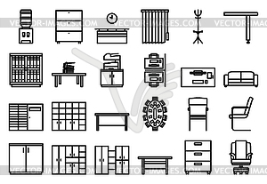 Office Icon Set - vector image