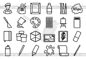 Painting Icon Set - vector clipart