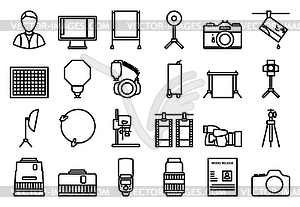 Photography Icon Set - vector clip art