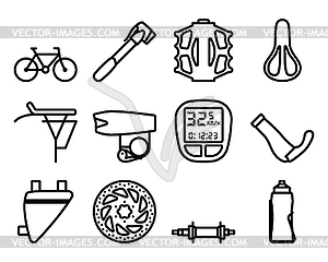 Bike Icon Set - vector clip art