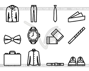 Clothes Icon Set - vector image