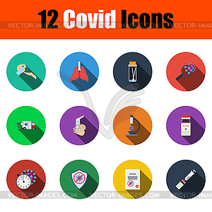 Covid Icon Set - vector image