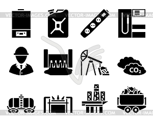 Energy Icon Set - vector image