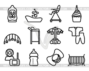 Motherhood Icon Set - vector clipart