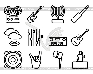 Music Icon Set - vector image