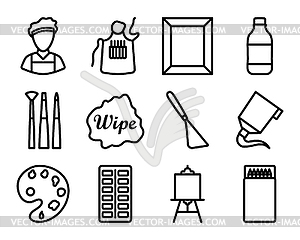 Painting Icon Set - vector clip art