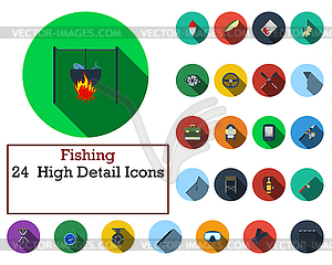 Fishing Icon Set - vector image