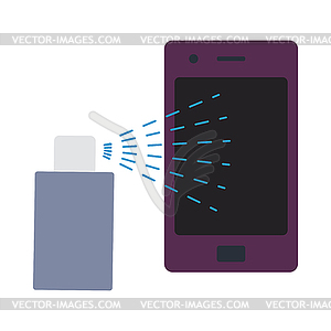 Значок смартфона Sanitizer - векторный графический клипарт