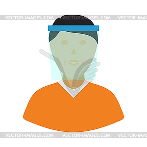 Значок Face Shield - клипарт в векторном виде