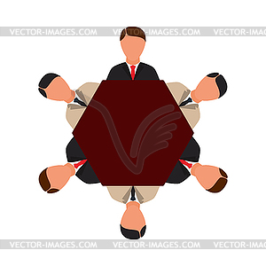 Conversation Table Icon - color vector clipart