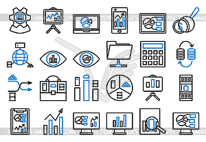 Analytics Icon Set - vector clip art