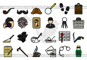 Detective Icon Set - vector clipart