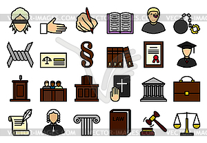 Lawyer Icon Set - vector clipart