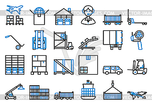 Logistics Icon Set - vector clip art