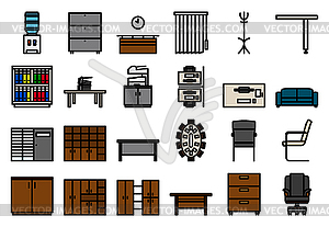 Office Icon Set - vector clipart