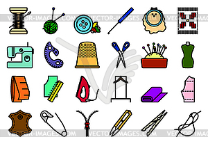 Sewing Icon Set - vector clip art