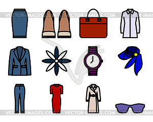 Clothes Icon Set - vector clip art