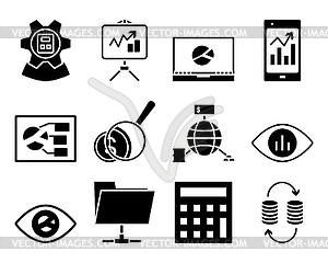 Analytics Icon Set - vector clipart