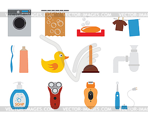 Bathroom Icon Set - vector clipart / vector image