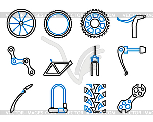 Bike Icon Set - vector image