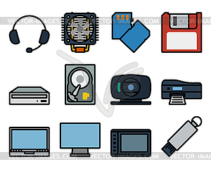 Computer Icon Set - vector image