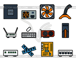 Computer Icon Set - vector clipart