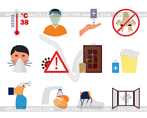 Covid Icon Set - vector clipart