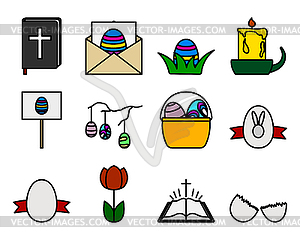 Easter Icon Set - vector clipart