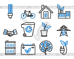 Ecology Icon Set - vector clip art