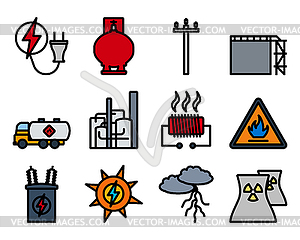 Energy Icon Set - vector clipart