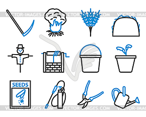Garden Icon Set - vector image