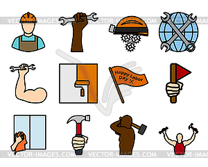 Labor Icon Set - vector clip art