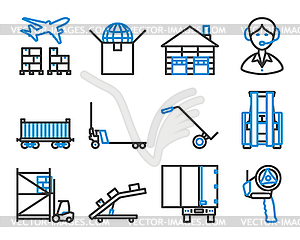 Logistics Icon Set - vector clip art