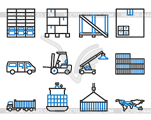 Logistics Icon Set - vector clip art